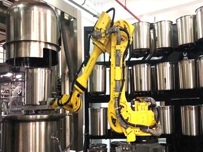 倉儲式染料機器人自動化料配送系統